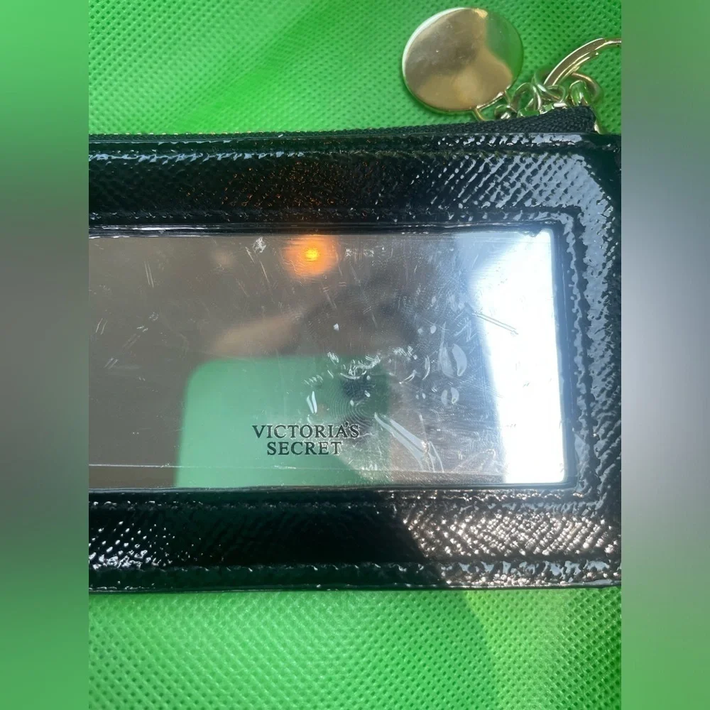 Victoria's Secret Black Wallet with Pink Sequin Lips,Card Holder. - Picture 6 of 11